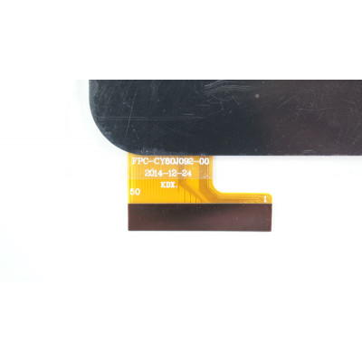 Тачскрін (сенсорне скло) для FPC-CY80J092-00, зовнішній розмір 204*119 мм, робочий розмір 173*109 мм, 50 pin, чорний