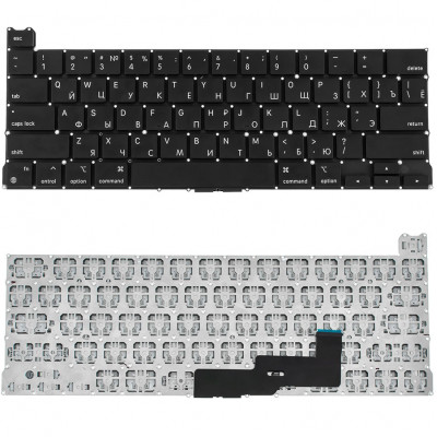 Короткий H1 заголовок для магазина allbattery.ua описывающий клавиатуру для ноутбука Apple MacBook Pro: A2338 (2020), черного цвета, без подсветки:

"Клавиатура для MacBook Pro: A2338 (2020), черная, без подсветки"