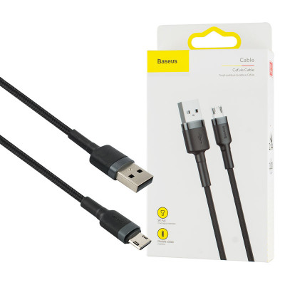 Кабель Baseus Cafule Cable USB Micro 2.4A 1m Gray+Black (CAMKLF-BG1)