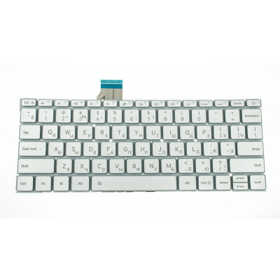 Клавиатура для ноутбука Xiaomi: русская раскладка, серебристого цвета, с подсветкой клавиш (оригинал) - купить в Allbattery.ua!