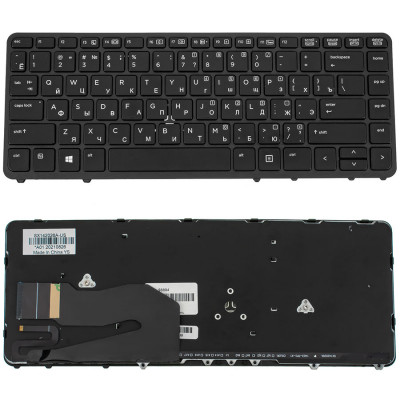 Клавіатура для ноутбука HP (EliteBook: 840, 850) rus, black, підсвічування клавіш, без джойстика