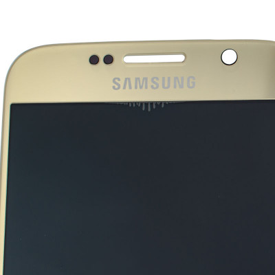 УЦЕНКА !!! Дисплей для смартфона (телефона) Samsung Galaxy S6 SS, SM-G920, gold (В сборе с тачскрином)(без рамки)en (OLED)