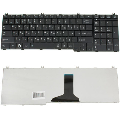 Клавіатура для ноутбука TOSHIBA (C650, C655, L650, L655, C660, L670, L675) rus, black