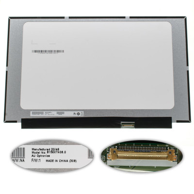 Матриця 15.6 B156XTN08.0 (1366*768, 30pin(eDP), LED, SLIM(без планок та вушок), глянець, роз'єм праворуч знизу), ширина 350мм (narrow border)) для ноутбука