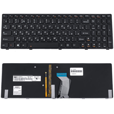 Клавіатура для ноутбука LENOVO (Y580) rus, black, підсвічування клавіш