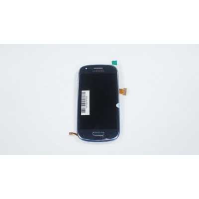 Дисплей для смартфона (телефону) Samsung Galaxy S3 Mini Neo GT-I8200, blue (у зборі з тачскріном)(з рамкою)