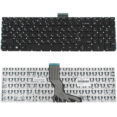 Клавіатура для ноутбука HP (Pavilion: 15-AK) ukr, black, без кадру