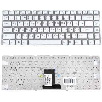 Клавіатура для ноутбука SONY (VPC-EA series) rus, white, без фрейма