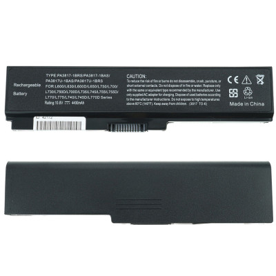 Аккумулятор Toshiba PA3817 (Satellite: L650, L650D, L750, L770, L775 series) 10.8V 4400mAh Black