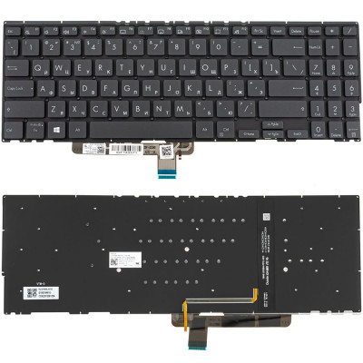 ASUS (UX564 series) rus, черная клавиатура без фрейма с подсветкой клавиш