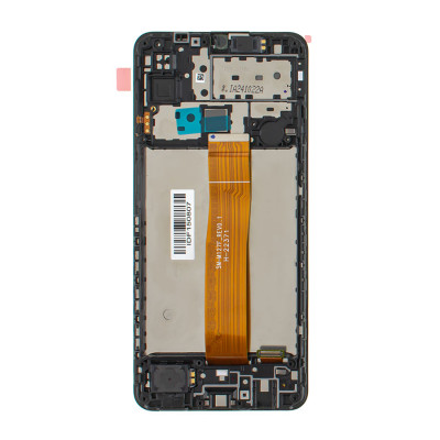 Дисплей для смартфона (телефона) Samsung Galaxy M12 (2021) SM-M127, black (в сборе с тачскрином)(с рамкой)(Service Original)