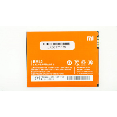 Акумулятор (батарея) для смартфона (телефону) Xiaomi Redmi Note, BM42, 3.8V 3100mAh