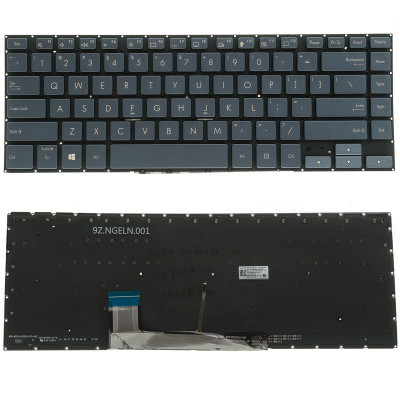 Клавіатура для ноутбука ASUS (W700 series) eng, black, без фрейма, підсвічування клавіш