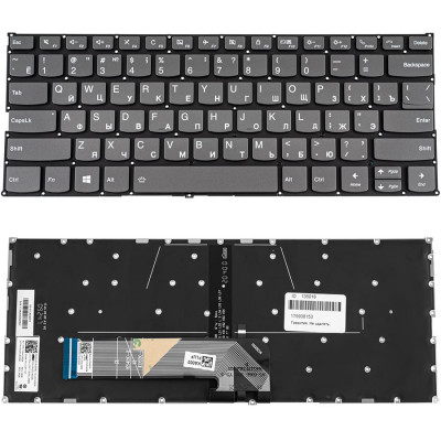Клавіатура для ноутбука LENOVO (Yoga 730-13IKB, 730-15IKB), rus, onyx black, без фрейму, підсвічування клавіш
