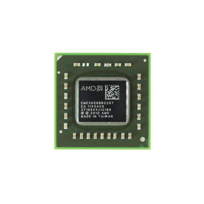 Процесор AMD E-350 (Zacate, Dual Core, 1.6Ghz, 1Mb L2, TDP 18W, Radeon HD6310, Socket BGA413 (FT1)) для ноутбука (EME350GBB22GT)