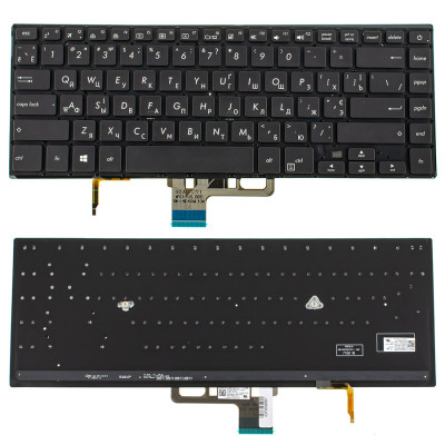 Клавіатура для ноутбука ASUS (UX530 series) rus, black, без фрейма, підсвічування клавіш(оригінал)