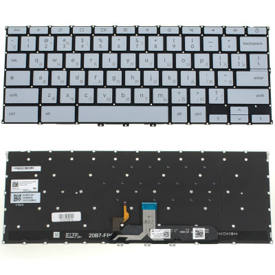Клавіатура для ноутбука ASUS (CX5400), rus, white, без фрейма, підсвічування клавіш
