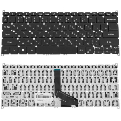 Клавіатура для ноутбука ACER (AS: SF314-42, SF314-57) rus, black, без кадру