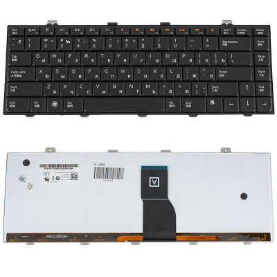 Клавіатура для ноутбука DELL (Studio: 1450, 1457, 1458, 15Z, 1569) rus, black, підсвічування клавіш