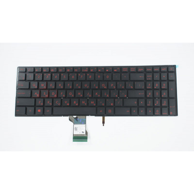 Клавіатура для ноутбука ASUS (G501, N501) rus, black, без фрейма, підсвічування клавіш