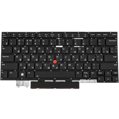 Клавіатура для ноутбука LENOVO (ThinkPad: X1 Carbon 11th Gen) rus, black, без фрейма, підсвічування клавіш