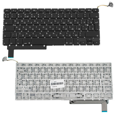Клавіатура для ноутбука APPLE (MacBook Pro: A1286 (2009-2012)) rus, black, BIG Enter