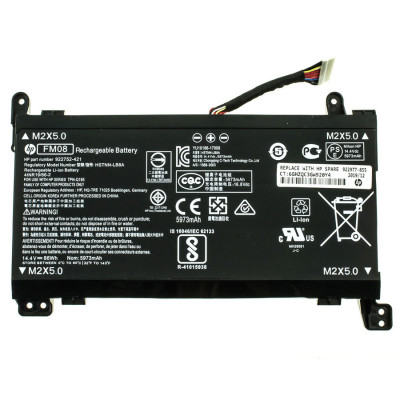Оригинальная батарея для ноутбука HP FM08 16pin (Omen 17-AN000 series) 14.4V 5973mAh 86Wh