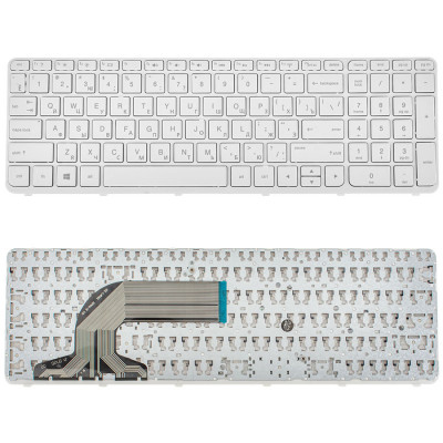 Клавіатура для ноутбука HP (Pavilion: 15-E, 15T-E, 15Z-E 15-N, 15T-N, 15Z-N series) rus, white
