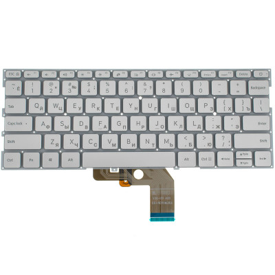 Клавіатура для ноутбука XIAOMI (Xiaomi: 13.3) rus, silver, підсвічування клавіш(оригінал)