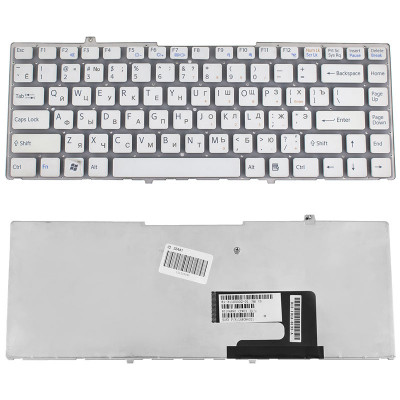 Клавіатура для ноутбука SONY (VGN-FW series) rus, white, без фрейму