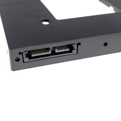 Кишеня для 2.5 SATA HDD, SSD h=12.7mm, устанавливается замість SATA-привода ноутбука, Second HDD Caddy Optibay, матовий