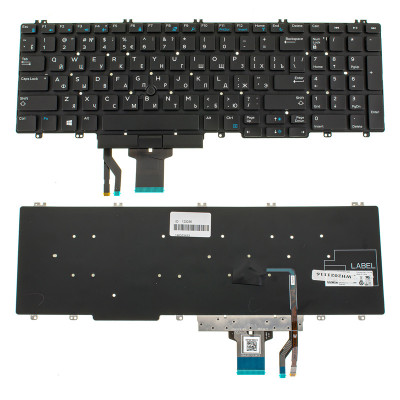 Клавіатура для ноутбука DELL (Precision: 7530, 7730), rus, black, без фрейму