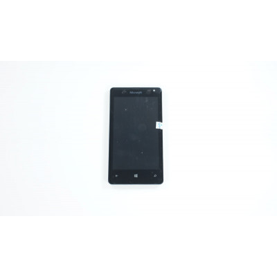 Дисплей для смартфона (телефону) Microsoft Lumia 435 (Nokia), black (У зборі з тачскріном)(без рамки)