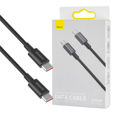 Кабель Baseus Superior Series Fast Charging Data Cable Type-C to Type-C 100W 1m Black (CATYS-B01)