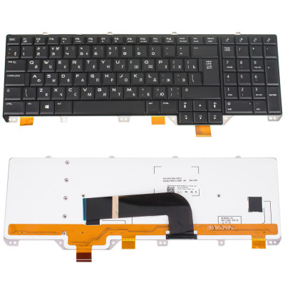 Клавіатура для ноутбука DELL (Alienware: M17x, M18x R4, M18x R5) rus, black, підсвічування клавіш(RGB)