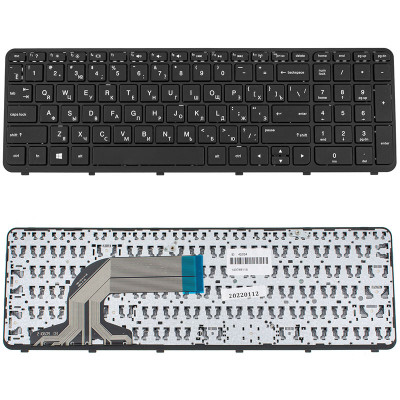 Клавіатура для ноутбука HP (ProBook: 350 G1, 355 G2) rus, black, з фреймом