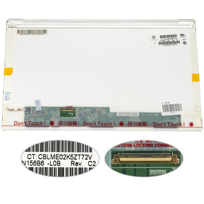 Матриця 15.6 N156B6-L0B (1366*768, 40pin, LED, NORMAL, глянец, роз'єм ліворуч знизу) для ноутбука (renew)