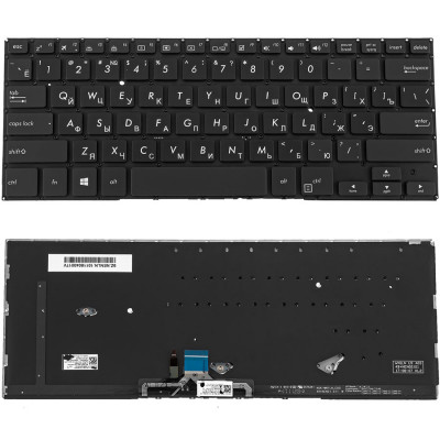 Клавиатура для ноутбука ASUS (UX461 series) rus, black, без фрейма, с подсветкой клавиш