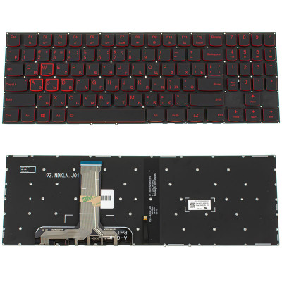 Клавіатура для ноутбука LENOVO (Legion: Y540-15) rus, black, без фрейму, підсвічування клавіш RED (ОРИГІНАЛ)