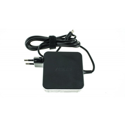 Адаптер для ноутбука ASUS USB-C 65W, Type-C, квадратный, адаптер+переходник, Black (0A001-00443300)