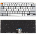 Клавіатура для ноутбука ASUS (X3400, X7400 series), ukr, silver, без кадру, підсвічування клавіш (Red Esc) (ОРИГИНАЛ)