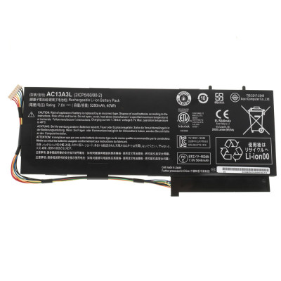 Оригинальная батарея для ноутбука ACER AC13A3L (Aspire: P3-131 series, TM: X313-M series) 7.6V 5280mAh 40Wh, Black