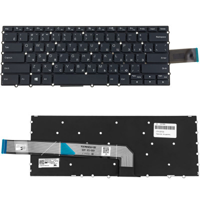 Клавіатура для ноутбука LENOVO (14w Gen 2) rus, black, без фрейму