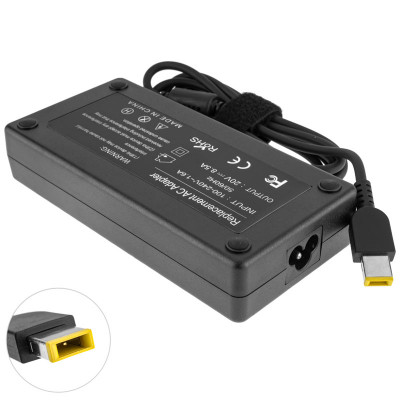 Блок живлення LENOVO 20V, 8.5A, 170W, USB+pin (Square 5 Pin DC Plug), black (Replacement AC Adapter) без кабелю – в магазине allbattery.ua