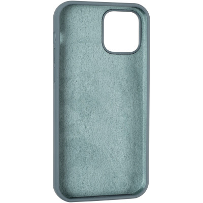 Накладка Original Full Soft Case для Apple iPhone 12, Apple iPhone 12 Pro (зеленовато-серого цвета)