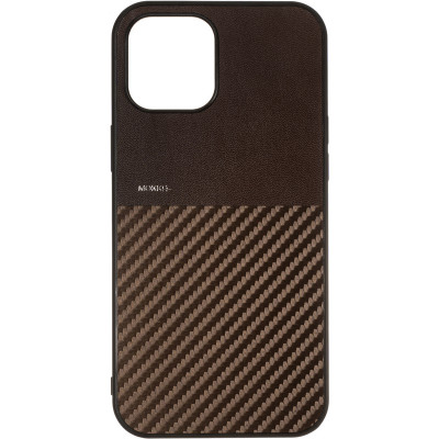 Чехол накладка Mokka Carbon Apple iPhone 13 коричневая