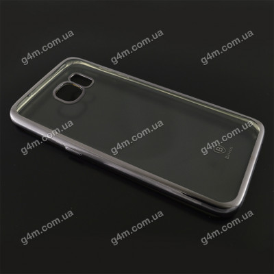 Накладка Baseus для Samsung G935F Galaxy S7 Edge силиконовая, Silver