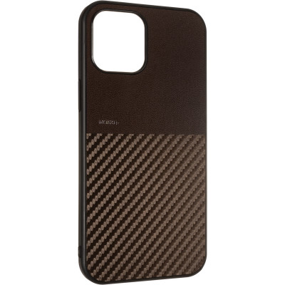Чехол накладка Mokka Carbon Apple iPhone 12 Pro Max коричневая