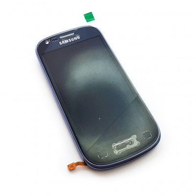 Дисплей Samsung i8190 Galaxy SIII Mini синий с тачскрином и рамкой (Оригинал)