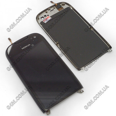 Тачскрин для Nokia 701 с черной рамкой (Оригинал)